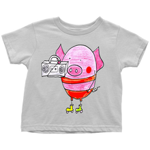 Toddler T-shirt Pig on rollerblades