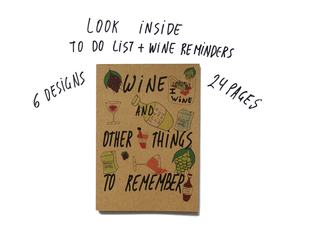 To do list notepad wine - Gift for wine lover - Funny notepad with tear off pages - funny planner wine - grocery list wine note pad