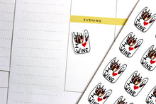 Wine planner stickers - I love wine stickers - cute wine stickers for life planner - wine stickers