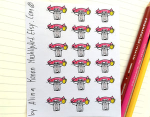 Work day planner stickers - funny planner stickers work hard pig planner stickers office work planner stickers laptop pig planner stickers