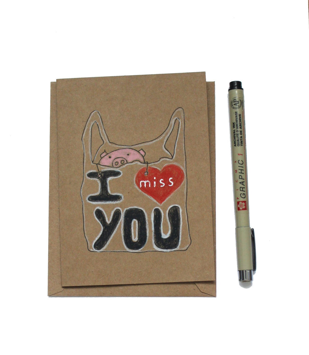 Miss you card/ long distance relationship card/ thinking of you boyfriend/ miss you card girlfriend/ long distance relationship card/