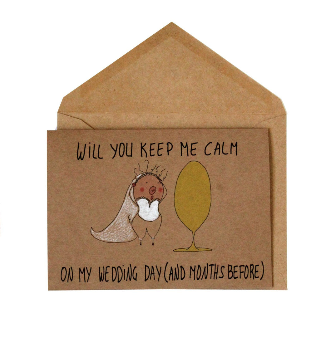 Funny bridesmaid card - Will You be my bridesmaid card - Will you be my maid of honor card - Funny bridesmaids cards pig