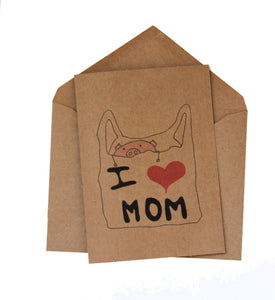 Mother's day card sweet - cute mothers day card - i love mom card for mom - son to mum mothers day card sweet